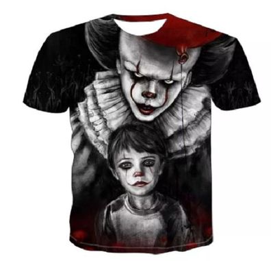 Innovatives 3D-Druck T-Shirt (Unisex) - Halloween / Horrorclown - Es / Pennywise