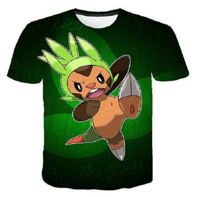 Pokemon T-Shirt für Kinder (Unisex) - Motiv: Igamaro / Chespin