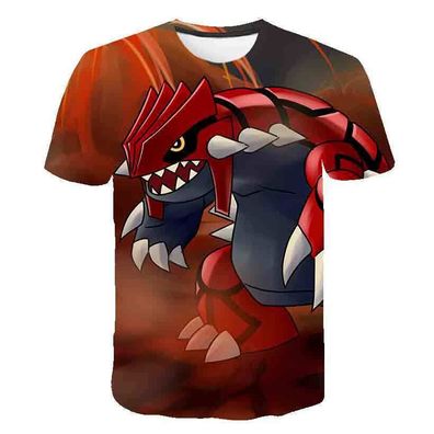 Pokemon T-Shirt für Kinder (Unisex) - Motiv: Groudon