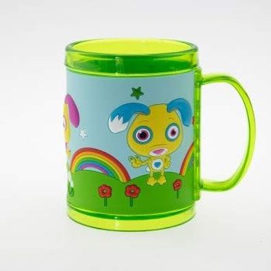 H&H 03873010008 Kinderbecher - Namensbecher, Kunststoff, Mehrfarbig- Hasen