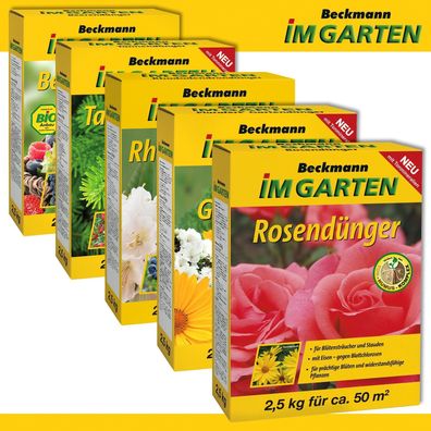 Beckmann 2,5 kg Dünger Beeren-Plurafert Garten-Rhododendron-Rosen-Tannen Auswahl