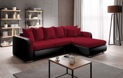 FURNIX Schlafsofa Couch Sofa mit Schlaffunktion Rot Fiorenzo MINI L MA1100-SU60