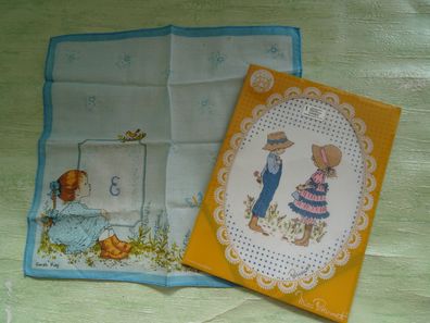 alte Stofftaschentücher Kindermotive Sarah Kay Miss Petticoat -Auswahl-