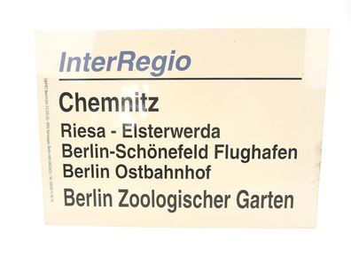 Garten Chemnitz Inter Regio Zuglaufschild Berlin Zool 