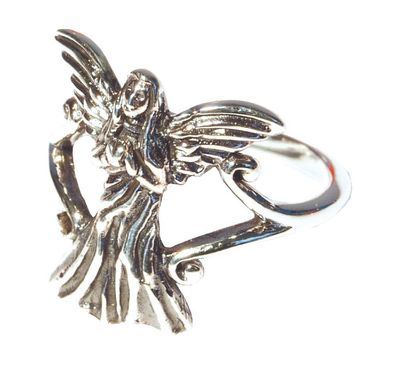 Ring "Engel mit Herz" Silber 925 4,0g