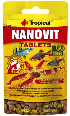 Tropical Nanovit Tablets 10g - für Bewohner im Nano-Aquarium MHD 06/23