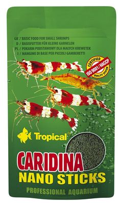 Tropical Caridina Nano Sticks 10g Garnelenfutter für kleine Garnelen MHD 07/20