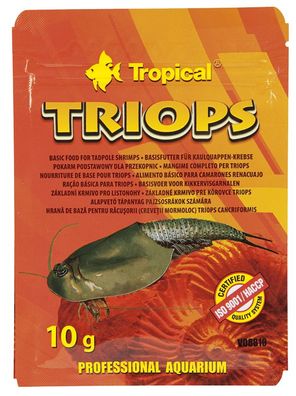 Tropical Triops 10g Futtergranulat tägliche Fütterung von Krebstieren MHD 01/21