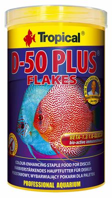 Tropical D-50 Plus Flakes - proteinreiches Alleinfutter für Diskus 250ml