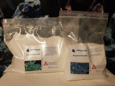 Coral Reef Calciumhydroxid + Magnesiumsulfat 1kg Set Meerwasser Aquarium