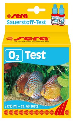 Sera O2 Test - Sauerstoff-Test 2x 15ml - ca. 60 Tests Wassertest Aquarium