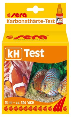 Sera kH Test - Karbonathärte-Test 15ml - für ca. 390 °dKH Wassertest Aquarium
