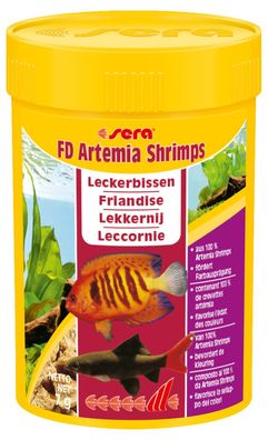 Sera FD Artemia Shrimps 100ml - Delikatessen für Süß- + Meerwasserfische