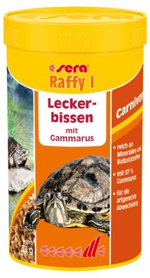 Sera raffy I - Leckerbissen mit Gammarus - Carnivor 250ml Reptil - MHD 11/22