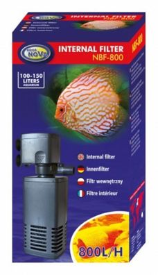 Aqua Nova Innenfilter 800l/ h - geeignet für Aquarien bis 150 Liter - NBF-800