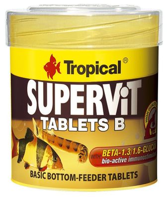 Tropical Supervit Tablets B - zutatenreiche Fischfutter Bodentabletten 50ml