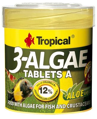 Tropical 3-Algae Tablets A 50ml Hafttabletten pflanzenfressende Fische MHD 05/20