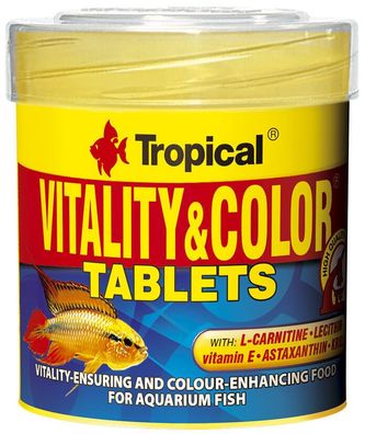 Tropical Vitality & Color Tablets - Hafttabletten Fischfutter Astaxanthin 50ml