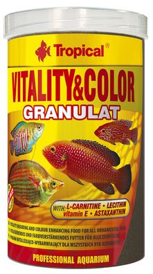 Tropical Vitality & Color Granulat - proteinreiches Fischfutter 100ml
