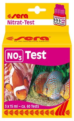 Sera NO3 Test - Nitrat-Test 3x 15ml - ca. 60 Tests Wassertest Aquarium MHD 08/23