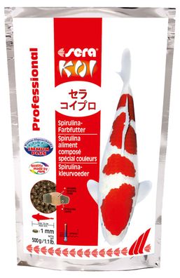 Sera Koi Professional Spirulina Farbfutter 500g - Koi Futter für perfekte Farben