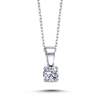 0,25 Carat Diamant Halskette 14 Karat Weißgold