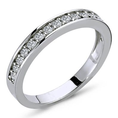 0,30 Carat Diamant halbrund Memoire Eternity Ring Bandring 14 Karat Weißgold