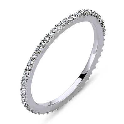 0,35 Carat Diamant rundum Memoire Eternity Ring Anniversary in 14 Karat Weißgold