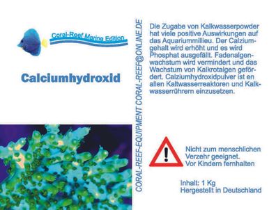 Coral Reef Calciumhydroxid 1kg Beutel zur Erhöhung des Calciumwertes