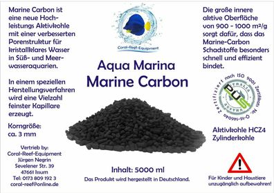 Coral Reef Marine Carbon 5000ml Eimer - Aktivkohle zur Entfernung von Phosphat