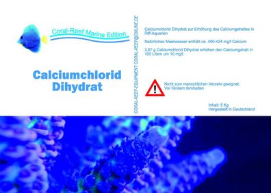 Coral Reef Calciumchlorid - 5kg Beutel zur Erhöhung des Calciumwertes