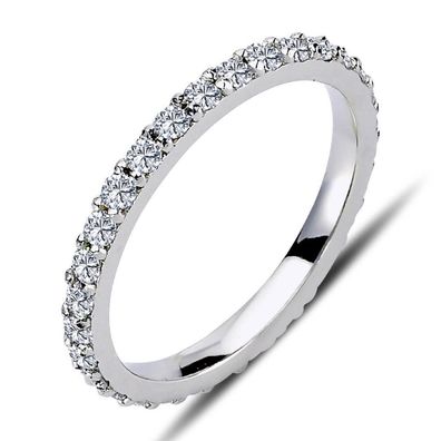 0,75 Carat Diamant rundum Memoire Eternity Ring Anniversary in 14 Karat Weißgold