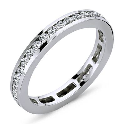 0,95 Carat Diamant rundum Memoire Eternity Ring Anniversary in 14 Karat Weißgold