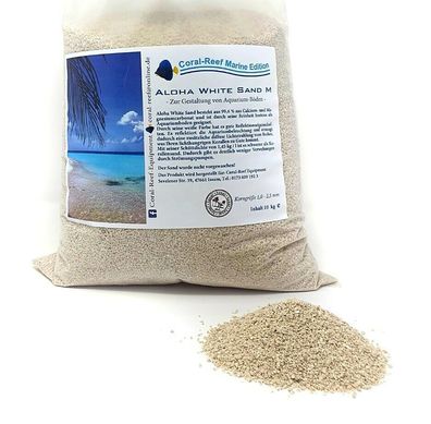 Coral Reef Aloha White Sand M 1,0-2,5mm weißer Aquariensand für Meerwasser 10kg