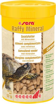 Sera reptil raffy Mineral Carnivor 250ml Futtersticks für Schildkröten MHD 10/23