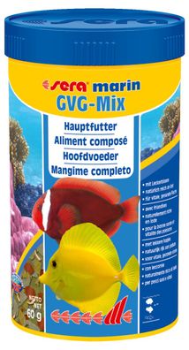 Sera marin GVG-mix 250ml - Futter mit Leckerbissen Meerwasserfische Flocke MHD 08/22