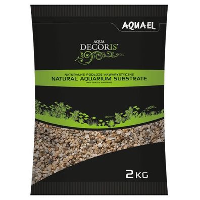 Aquael Natural bunt Bodengrund 2kg - 1,4-2mm Aquariumkies Kies für Aquarien