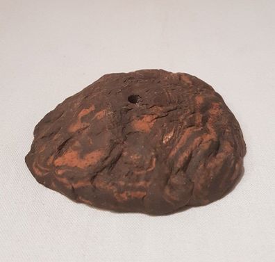 Dekobaum Platte rot/ schwarz Rindenoptik Ton 8,5cm für Garnelenbäume, Wurzeln