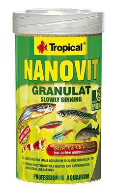Tropical Nanovit Granulat - Futter für Nano Fische im Aquarium 100ml