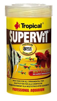 Tropical Supervit - Premium Futter Flockenfutter 8 fach Mix für Zierfische 100ml