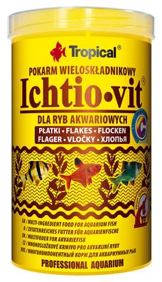 Tropical Ichtio-Vit 100ml - Flockenfutter für gesundes Wachstum für Zierfische