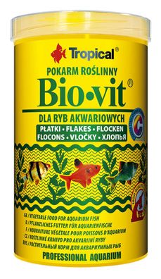 Tropical Bio-Vit 100ml - pflanzliches Flockenfutter Aquarium Futter - MHD 11/20