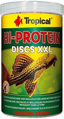 Tropical Hi-Protein Discs XXL 250ml - discs-förmiges sinkendes Futter für Welse