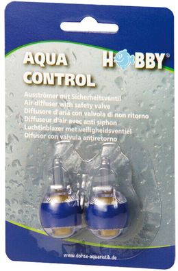 Hobby Aqua Control Ausströmer 2er Pack Sprudelstein Kugel mit Sicherheitsventil