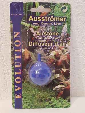 Evolution Sprudelstein Ausströmer Kugel 3cm blau Aquarium