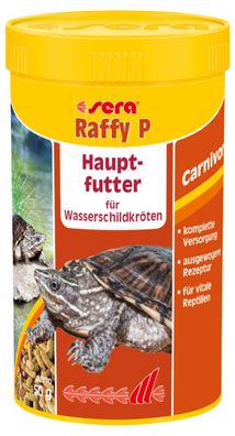 Sera reptil raffy P 250ml Hauptfutter für Wasserschildkröten + Reptilien MHD 03/23