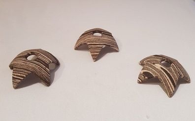 3x Tonhöhle Garnelenstern Laichhöhle 6cm schwarz/ weiß für Krebse, Garnelen TOP