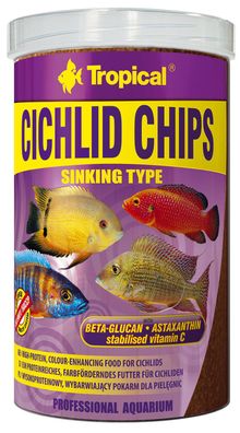 Tropical Cichlid Chips - Futter für Malawi Cichliden Barsche 250ml