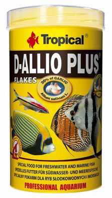 Tropical D-Allio Plus Flakes - mit Knoblauch für Diskus Flockenfutter 100ml