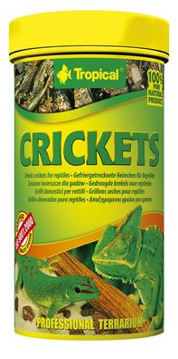 Tropical Crickets - Gefriergetrocknete Heimchen für Reptilien 250ml